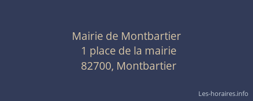Mairie de Montbartier
