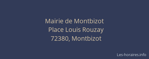 Mairie de Montbizot