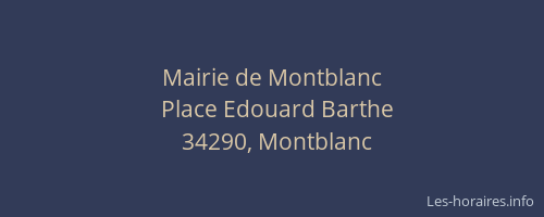 Mairie de Montblanc