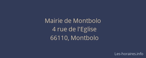 Mairie de Montbolo