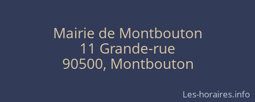 Mairie de Montbouton
