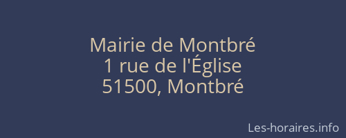 Mairie de Montbré