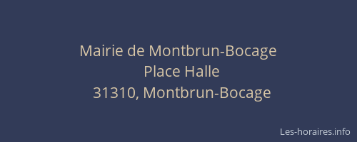 Mairie de Montbrun-Bocage
