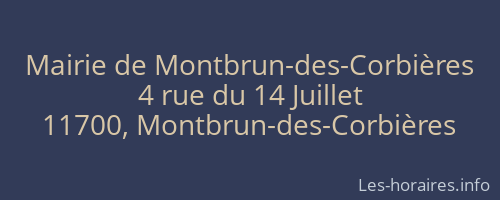 Mairie de Montbrun-des-Corbières