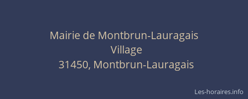 Mairie de Montbrun-Lauragais