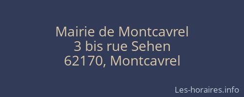 Mairie de Montcavrel