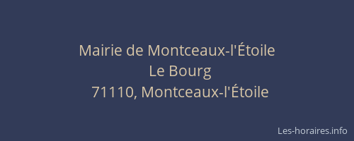 Mairie de Montceaux-l'&Eacute;toile