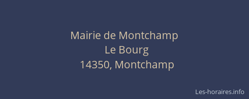 Mairie de Montchamp