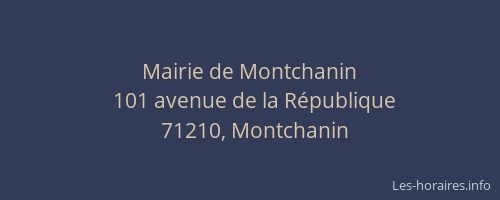 Mairie de Montchanin