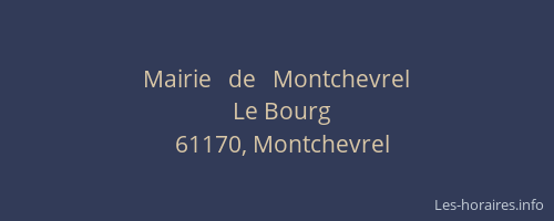 Mairie   de   Montchevrel