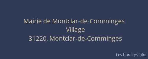 Mairie de Montclar-de-Comminges