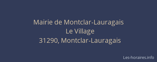 Mairie de Montclar-Lauragais