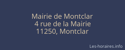 Mairie de Montclar
