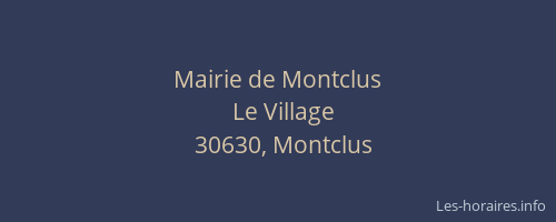 Mairie de Montclus