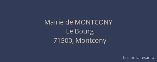 Mairie de MONTCONY