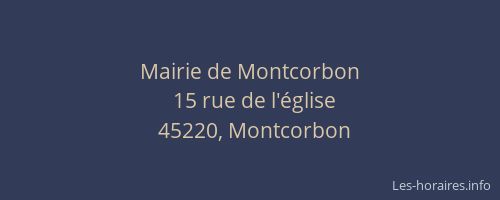 Mairie de Montcorbon