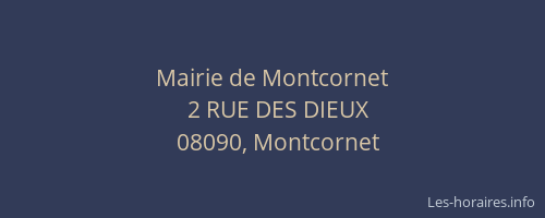 Mairie de Montcornet