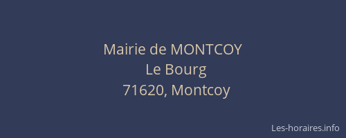 Mairie de MONTCOY
