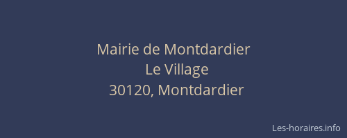 Mairie de Montdardier