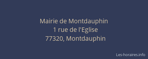 Mairie de Montdauphin
