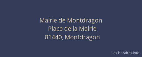 Mairie de Montdragon
