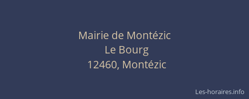 Mairie de Mont&eacute;zic