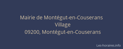 Mairie de Montégut-en-Couserans
