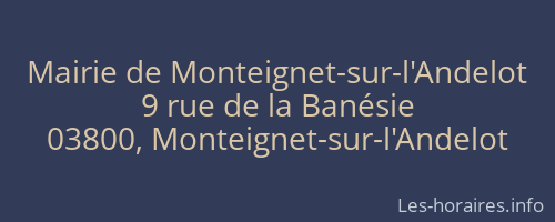 Mairie de Monteignet-sur-l'Andelot