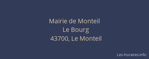 Mairie de Monteil