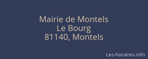 Mairie de Montels