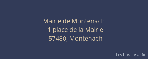 Mairie de Montenach