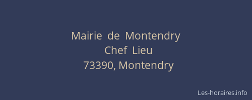 Mairie  de  Montendry