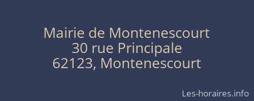 Mairie de Montenescourt