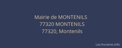 Mairie de MONTENILS
