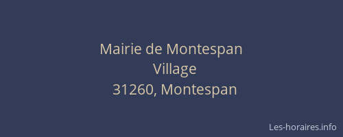 Mairie de Montespan