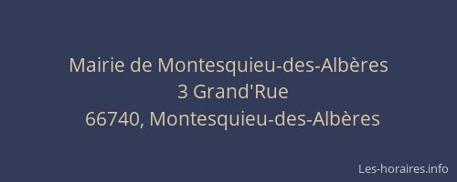 Mairie de Montesquieu-des-Alb&egrave;res