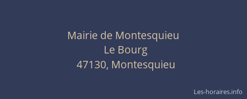 Mairie de Montesquieu