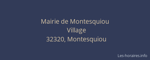 Mairie de Montesquiou