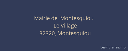 Mairie de  Montesquiou