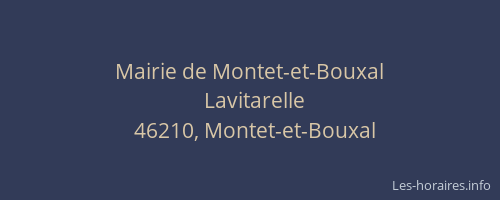 Mairie de Montet-et-Bouxal