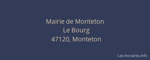 Mairie de Monteton