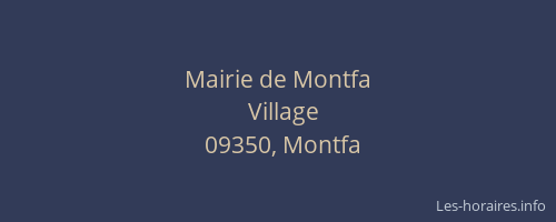 Mairie de Montfa