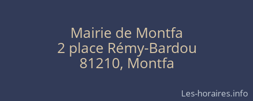 Mairie de Montfa