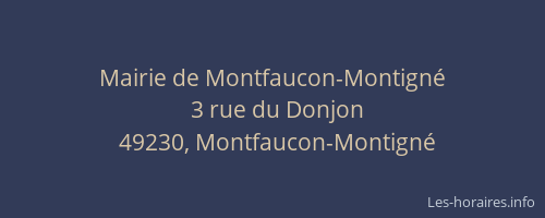 Mairie de Montfaucon-Montigné