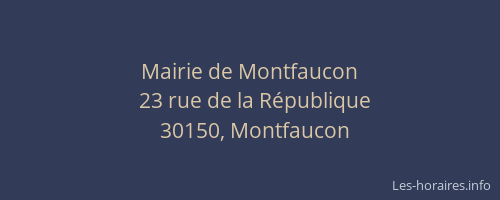 Mairie de Montfaucon