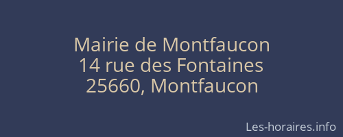 Mairie de Montfaucon