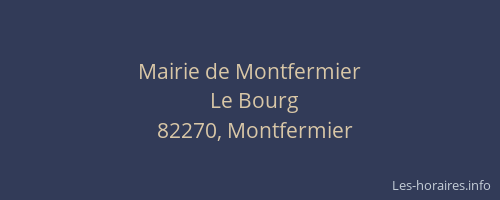 Mairie de Montfermier