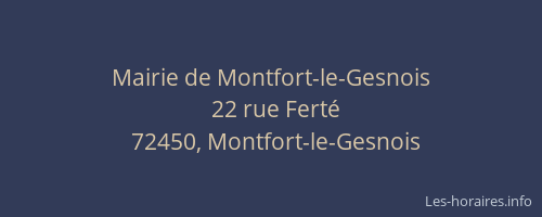 Mairie de Montfort-le-Gesnois