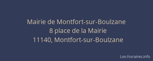 Mairie de Montfort-sur-Boulzane