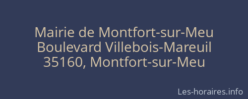Mairie de Montfort-sur-Meu